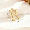 Pingentes de Letra Espelhados em Aço Inoxidável A-Z em Estoque, Cor Dourada 18K, Acessórios de 26 Letras Pingentes para Joias DIY
