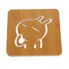 Inicio Alfombrilla de madera con aislamiento térmico de dibujos animados para mesa de comedor, alfombrilla antideslizante para ollas, cojín creativo y bonito, alfombrilla para té, alfombrilla para cuenco, posavasos