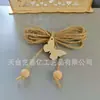 Jarrón de Madera con Accesorios Florales, Adornos Colgantes, Corazón, Conejo, Mariposa Decoración DIY, Madera Minimalista Moderna