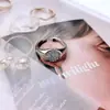 Anillo Ojo del Diablo para Mujer Diseño de Moda Ins Europeo y Americano Ojos de Corazón Incrustados con Zircón Anillo con Patrón de Sello de Ojo Azul