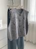 Chaleco de Punto de Lana de Oveja con Bordado de Flores Retro Suave para Otoño e Invierno, Chaleco Cardigan sin Mangas para Mujer