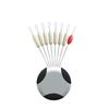 Granel competitivo frijol espacial silicona súper apretado frijol espacial línea sin sombra de agua juego de accesorios 7 1 cilíndrico fábrica envío directo
