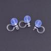 Aretes Simples Transparentes Estilo Japonés y Coreano Sentido Avanzado Cuentas Escarchadas Clip Invisible para la Oreja Clip para la Oreja en Forma de U diy Agujeros para las Orejas de Mujer