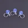 Accesorios de joyería DIY, cuentas esmeriladas, clip en forma de U, clip de oreja de plástico invisible sin perforaciones, clip de oreja de resina transparente para PC, venta al por mayor