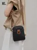 Bolsa Popular de Couro Genuíno para Celular Feminina 2024 Nova Bolsa Transversal de Couro Macio Bolsa Feminina Versátil de Ombro Único Mini Bolsa Pequena de Couro de Vaca