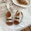 Sandalias Birkenstock para Niños Nuevas Llegadas de Verano Unisex para Niños Suela de Corcho Doble Hebilla Velcro Zapatos de Playa Estilo Coreano Retro