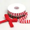 Cinta tejida festiva de Navidad transfronteriza, decoración festiva, cinta para envolver ramos de regalo hechos a mano, Año Nuevo, dos colores