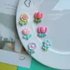 Flores de Tulipán Pequeñas Frescas Hechas a Mano DIY Pasador Casero Joyería Accesorios de Pegamento de Crema Accesorios de Resina Materiales