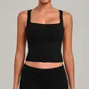 Chaleco de yoga Qiusha de doble capa cosido sin relleno, ropa de fitness de secado rápido, adecuado para correr al aire libre, top deportivo con hermoso diseño en la espalda 6012
