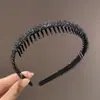 Diadema Retro Estilo Coreano Estampado de Leopardo Cabeza de Calavera Alta Diadema de Puntos Ondulados de Alta Gama Exquisita Accesorios para el Cabello para Uso Diario en Exteriores con Dientes Pinza para el Cabello