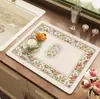 Mantel individual estilo americano, Mantel aislante del calor y absorbente de agua para encimera, Tapete escurridor de tierra de diatomeas para cocina, lavable, no requiere lavado, Posavasos, Protector de encimera