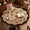 Nuevo Mantel Redondo Estilo Chino, Impermeable, Resistente al Aceite, Lavable, Resistente al Calor, Lujo Ligero, Cubierta de Silicona de Gama Alta para Mesa de Comedor y Mesa de Café