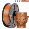 Filamento para impressão 3D, filamento PLA seda dupla cor, 250G, filamento PLA seda, compatível com impressoras Bambu Lab e Creality, etc.
