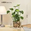 Planta verde criativa trevo de quatro folhas planta artificial em vaso decoração de casa escritório mesa de trabalho planta artificial chamativa bonsai