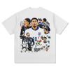 Camiseta de Manga Corta Estampada Peter Bellingham Transfronteriza Lavada Pesada Cuello Redondo Sudadera con Capucha
