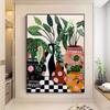 Pintura Decorativa Abstrata para Sala de Estar Matisse Retro Americano Flor Parede de Fundo de Sofá Pintura de Chão Arte para Quarto Pintura de Parede para Pendurar