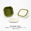 Caixa de Joias Octogonal Estilo Chinês com Tampa Dupla, Caixa para Pulseiras e Contas, Caixa de Exibição de Joias de Jade, Caixa de Brocado Colecionável Vintage