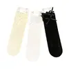 Calcetines de verano finos de encaje estilo miu para mujer, calcetines de malla huecos transpirables estilo ballet hasta la pantorrilla para niñas