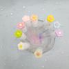 Cepillos de Pestañas Florales Empacados en Tubo, Tubos Transparentes Reutilizables, Varios Colores de Rosa, Venta al por Mayor para Salones de Belleza, Cepillos de Pestañas Transfronterizos