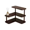 Estante de madera, estante de almacenamiento de esquina para encimeras, almacenamiento triangular para cocina, estantería para el hogar, estante de almacenamiento de varias capas para oficinas