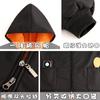 Delantal de Invierno Antifouling Cálido de Manga Larga para Adulto Espesado de Terciopelo Largo Peto Ropa de Trabajo con Estampado para Exterior Chaqueta para Hombre