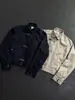 Chaqueta Casual Retro de Corte Limpio para Otoño e Invierno, Estilo Workwear, para Hombres y Mujeres, con Cierre de Pinza de Langosta, Diseño de Corte Corto, Chaqueta de Cuello Alto Estilo Americano, de Moda