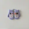 Luvas Coreanas Yipan para Crianças, Novo Modelo de Inverno, Luvas Fofas de Coelho de Dedo Inteiro para Bebês Meninas, Quentes e à Prova de Frio com Alça de Pescoço