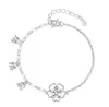 Roda Gigante e Flor de Pessegueiro de Jade Hetian Estilo Chinês Design Simples Pulseira Pulseira Colar Presente para Namorada Estilo Popular na Internet