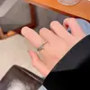Anillo de Perla con Corazón de Zircón para Mujer, Exquisito y Dulce, Estilo de Nicho de Gama Alta, Anillo Abierto Ajustable para Dedo Índice, Joyería para Parejas