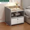 Mesita de noche simple moderna simple pequeña para el hogar dormitorio pequeño gabinete pequeño gabinete de almacenamiento habitación de alquiler con estante de mesita de noche