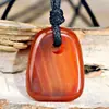 Collar Colgante de Piedra Natural de Paz y Seguridad Colgante de Gema Semipreciosa de Ágata para Hombres y Mujeres Collar Colgante de Lapislázuli