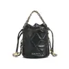 Bolso de Mujer 2026 Nuevo Estilo Bolso de Mano con Patrón de Rombos Bolso de Piel Genuina, Bolso de Hombro Moderno y Sencillo, Bolso Cubo Estilo Coreano Retro para Mujer