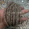 Venda Quente Transfronteiriça Diamante Completo Tubo Redondo Diamante de Resina Tubo Longo Corda de Diamante Grampo de Cabelo Aro de Cabelo Cadarço Joia Corrente Decorativa
