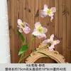 Flores Artificiales para Bodas Nuevas, Arreglo Floral de Iris de 4 Cabezas, Decoración de Ventana para el Hogar, Flores Falsas Suaves para Decoración de Hotel