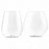 Venta Caliente Transfronteriza Taza de Plástico Tritan con Forma de Huevo de 15 oz Spot de Amazon Copa de Vino Tinto sin Pie de PET Roja