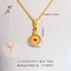 Collar Colgante Rotatorio de Esmalte Dorado con Retención de Color, Nueva Cadena para Clavícula de Perlas de la Fortuna Estilo Chino