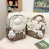 Mochila escolar estilo universitario para estudiantes de secundaria, bonita mochila coreana para computadora con contraste de colores, ligera, de gran capacidad, moderna.