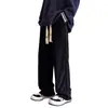 Comércio Exterior 2026 Primavera e Outono Novo Tendência Masculino Cor Sólida Caimento Solto Versátil Perna Reta Casual Esportivo Calça