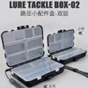 Caja de Almacenamiento para Señuelos Modelo Nuevo Caja de Almacenamiento para Anzuelos Pequeños y Pines Caja Portátil de Doble Capa Mini para Señuelos y Aparejos de Pesca