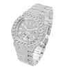 Reloj Missfox Moda Transfronteriza Baida Completo de Diamantes Estrella de Hip-Hop Cielo Estrellado Luminoso de Cuarzo para Hombre