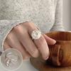 Anillo Curvo Geométrico para Mujer, Lujo Ligero, Borde Ancho Exquisito, Diseño Irregular, Anillo Abierto, Anillo Personalizado para Dedo Índice, Moderno