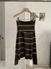KEKEZOON Top de Punto a Rayas de Bloques de Color de un Hombro para Mujer Otoño Nuevo Estilo Diseño de Manga Larga Moda 9347