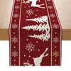Amazon Nuevo Camino de Mesa con Estampado Navideño Decoración Festiva para el Hogar Mantel Pequeño de Lino Mantel Pequeño Individual de Mesa