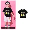 Roupa de performance de cheerleading para o Dia das Crianças, conjunto de manga curta com estampa de desenho animado para jardim de infância, fantasia de performance esportiva para aluno do ensino fundamental