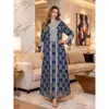 Novo Vestido Longo Feminino de Comércio Exterior, Roupa Transfronteiriça de Fábrica, Elegante Vestido Longo Bordado com Barra Larga