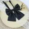 Uniforme JK de Color Sólido Estilo Universitario Corbata de Moño Flor en el Cuello Estilo Japonés Raíz de Pluma de Moño Ángulo Plano Mango Largo Todo Fósforo