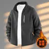 Direto da Fábrica Mais Veludo Espessado Outono e Inverno Masculino Casual Versátil Solto Jaqueta Roupas Masculinas para Exterior Corta-vento