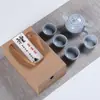Juego de Té de Cerámica Dehua Ge Kiln Caja de Regalo Pequeña Juego de Té Kung Fu Cerámico Venta al por Mayor Personalizado Regalo para Evento de Inauguración Juego Pequeño