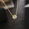 Accesorios para mujer estilo coreano collar cadena veneciana colgante de cristal cadena para la clavícula joyería de plata femenina venta al por mayor