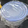 Fiambrera rectangular de plástico resistente al calor para microondas, refrigerador de cocina, lonchera para alimentos, lonchera para almacenar frutas, caja sellada